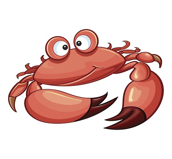 "Happy Crab Cartoon Character" by Gotcha29 Redbubble