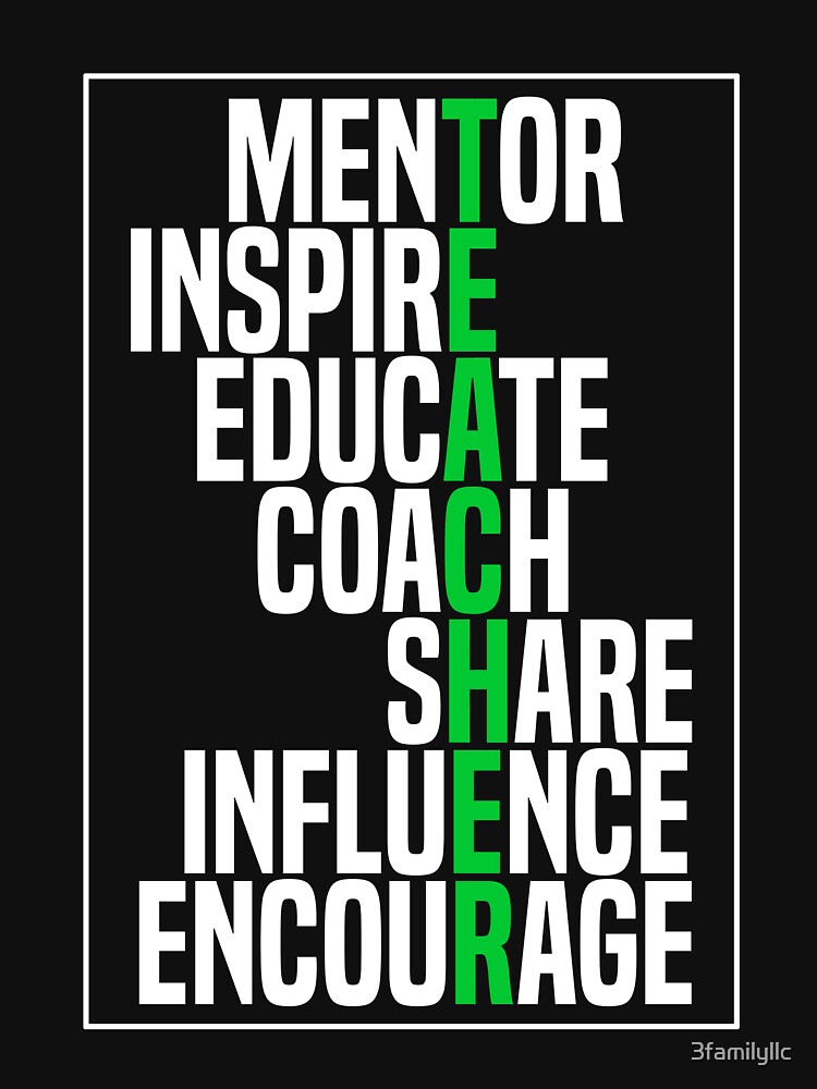 Mentor Inspire Educate Coach Share Influence Encourage Teacher T