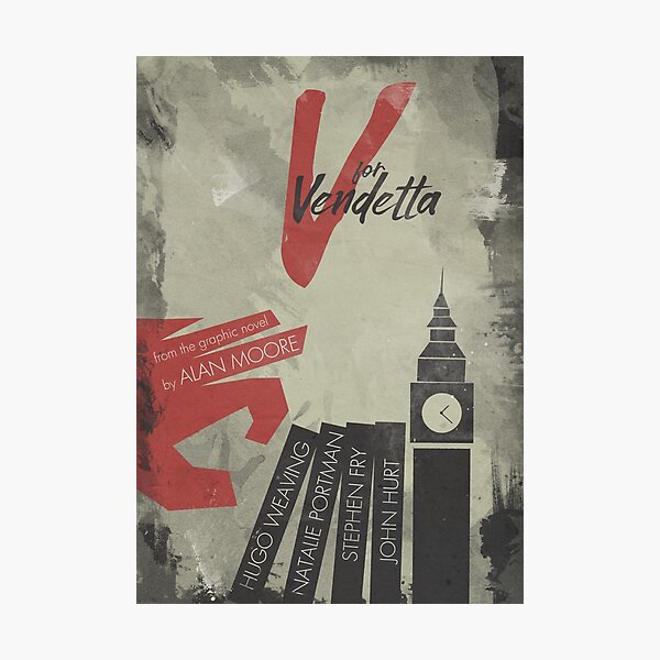 V For Vendetta Minimal Movie Poster With Natalie Portman Stephen