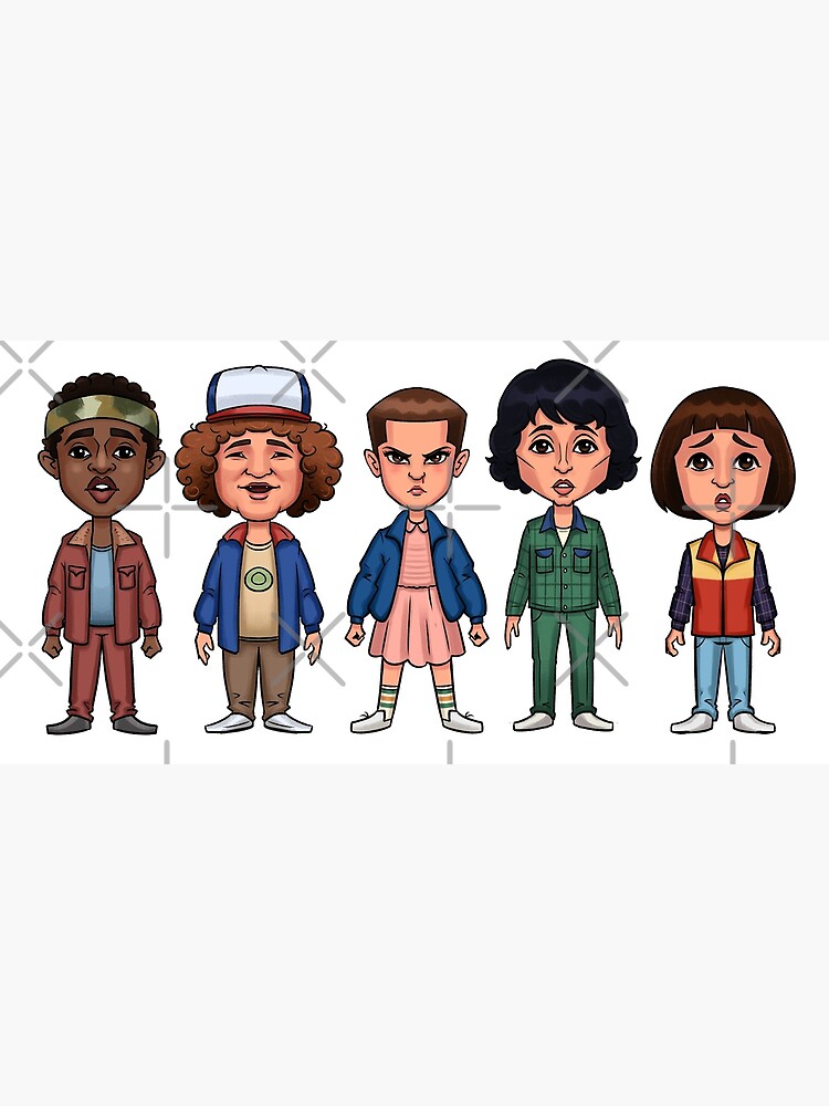 Stranger Things Character Line Up Art Print For Sale By Inkt Design