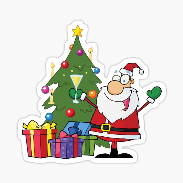 Christmas Sticker Sticker For Sale By Grxphic Redbubble