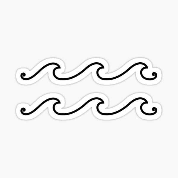 Waves Stickers Sticker For Sale By Mhea Redbubble