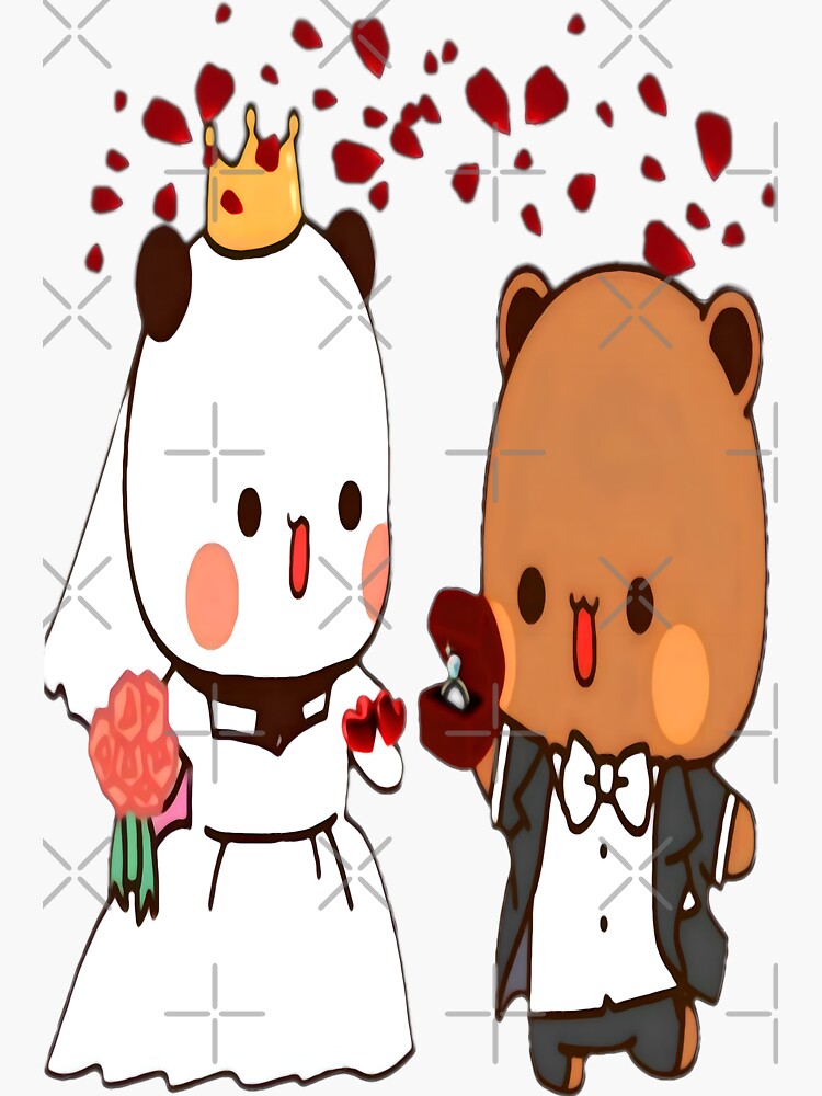 Panda Bear Bubu And Dudu Hugs Love Sticker For Sale By