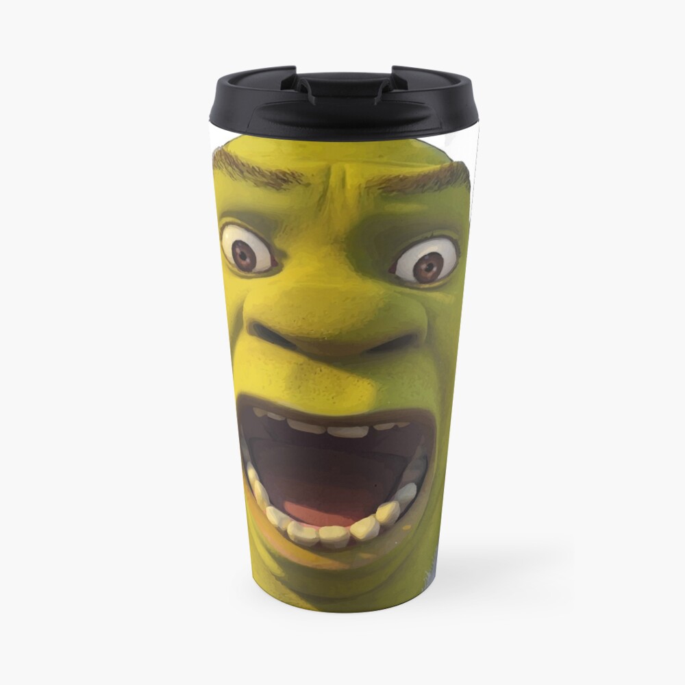 Surprised Shrek Travel Coffee Mug For Sale By Cam Guay Redbubble