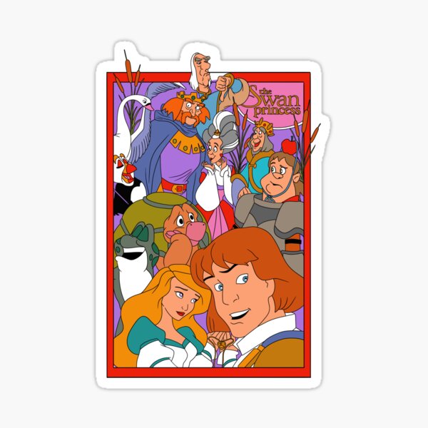 The Swan Princess Ensemble Poster Sticker For Sale By Motelgemini