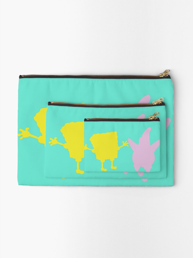 Spongebob Patrick Silhouette Zipper Pouch For Sale By Nesominas