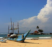 Catamaran and Temple by David Clark