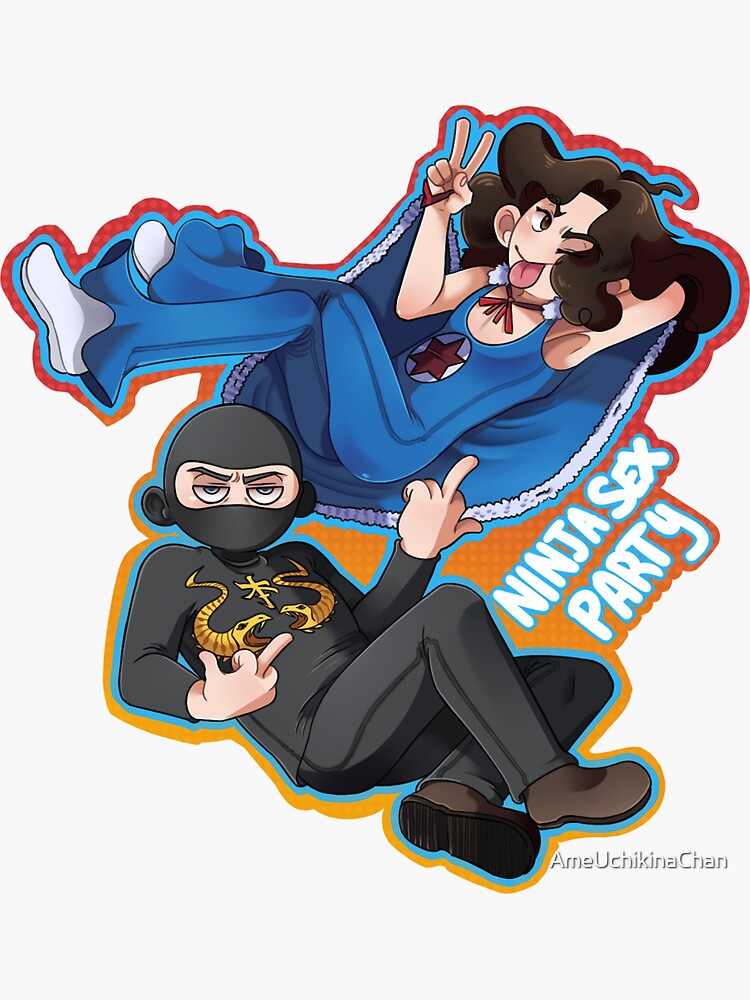 Ninja Sex Party Sticker For Sale By AmeUchikinaChan Redbubble