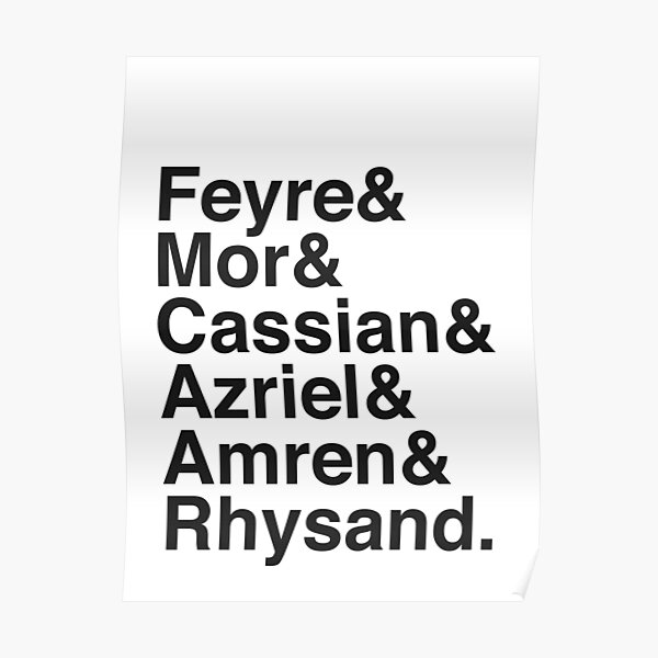 Feyre Mor Cassian Azriel Amren Rhysand ACOTAR ACOMAF