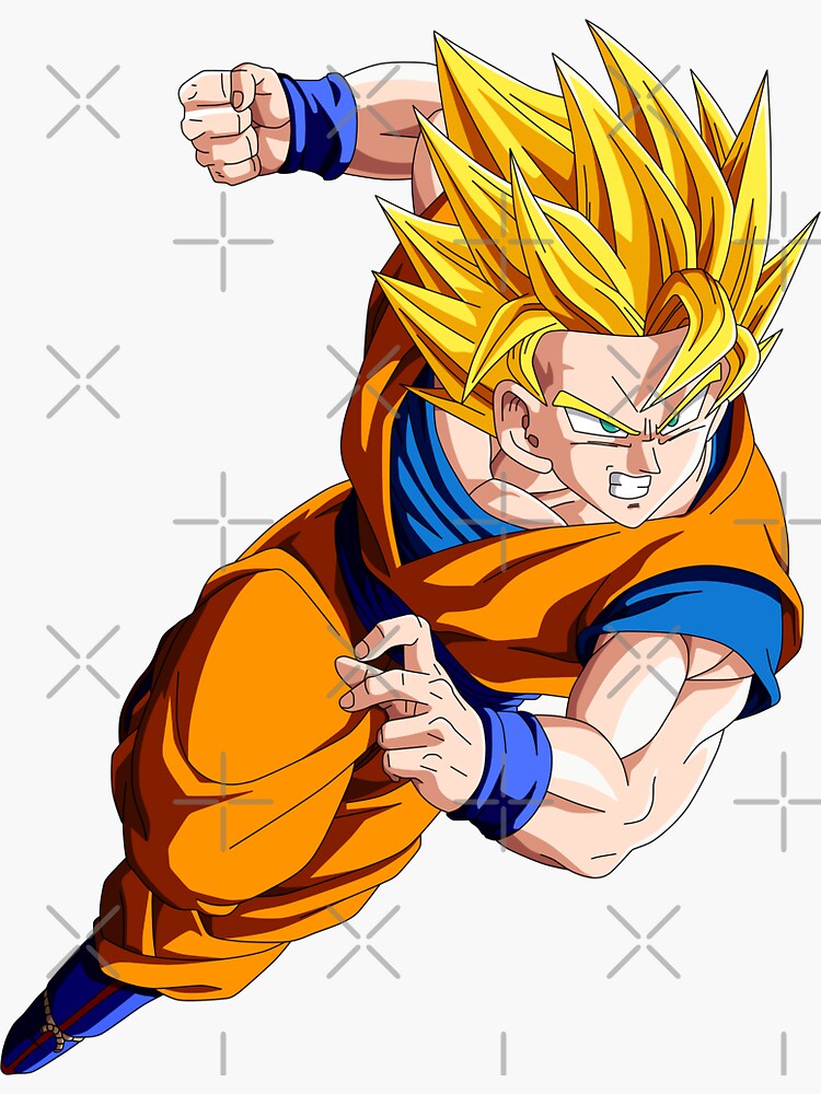 Goku Super Saiyan Sticker For Sale By Spidi Redbubble