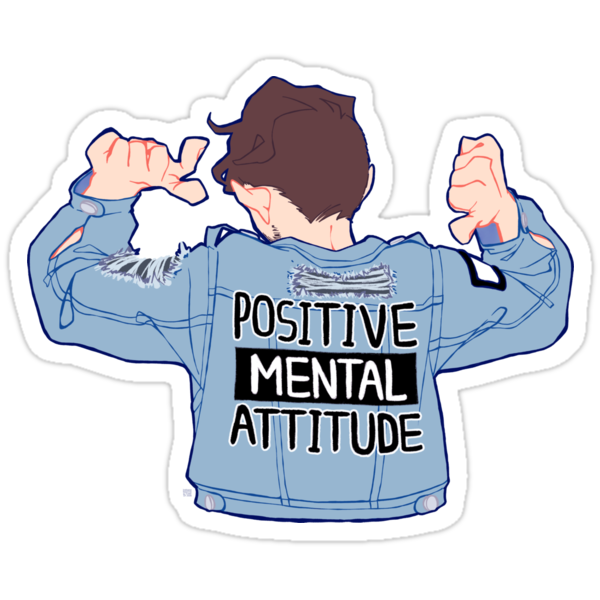 Positive Mental Attitude Stickers By Bakanohealthy Redbubble