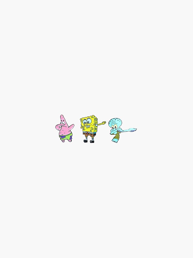 Spongebob Dab Sticker For Sale By Naomisomerset Redbubble