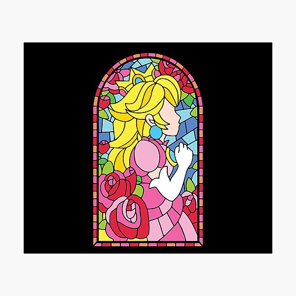 L Mina Fotogr Fica Vitral De La Princesa Peach De Luisdiaz Redbubble