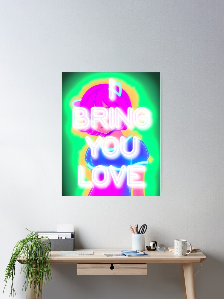 I Bring You Love Neon Femboy Poster For Sale By MonkeyBDesigns