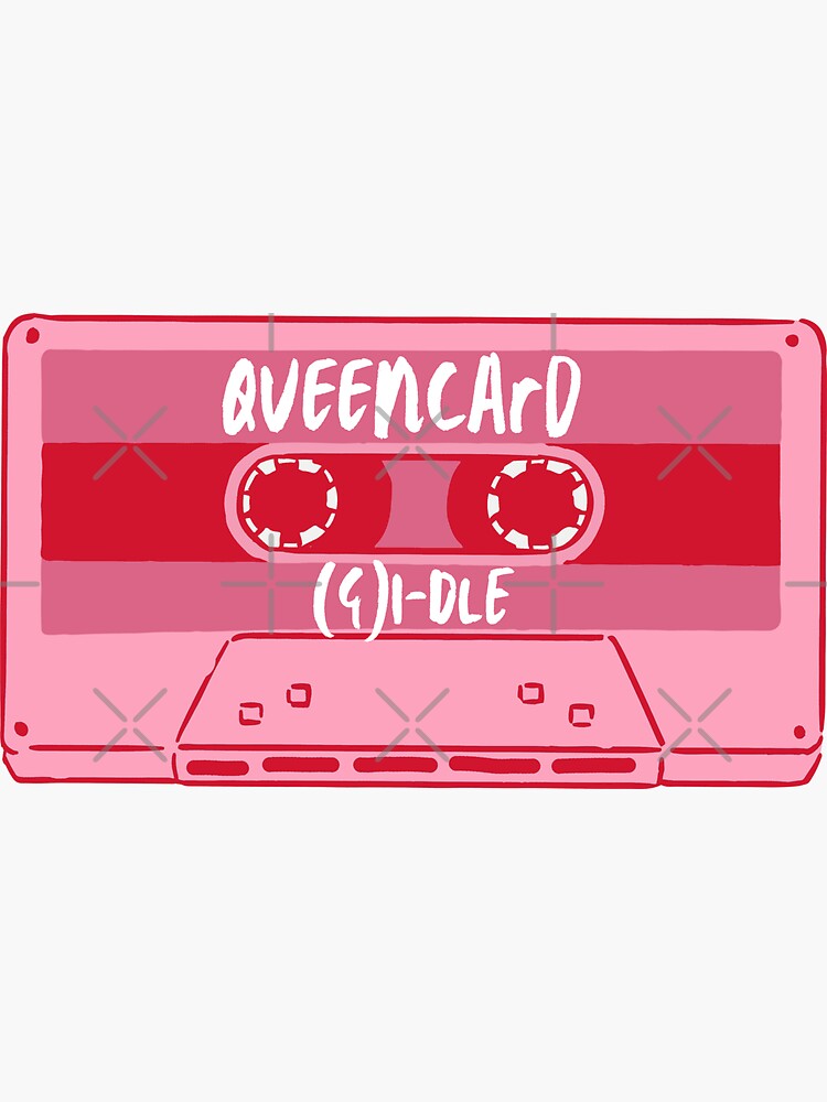 G I Dle Queencard Cassette Sticker For Sale By Puki Ycdi Redbubble