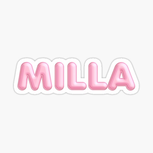 Balloon Foil D Milla Name Label Black Sticker For Sale By