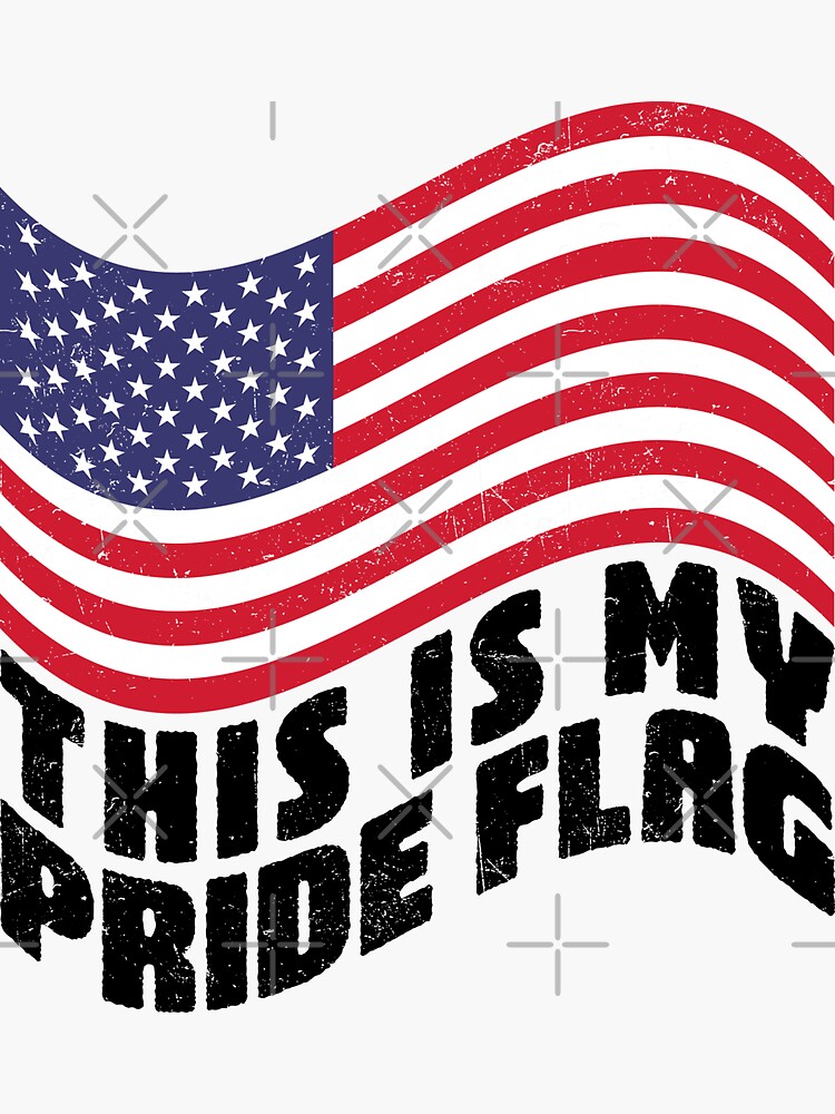 This Is My Pride Flag Usa American Th Of July Patriotic Sticker For