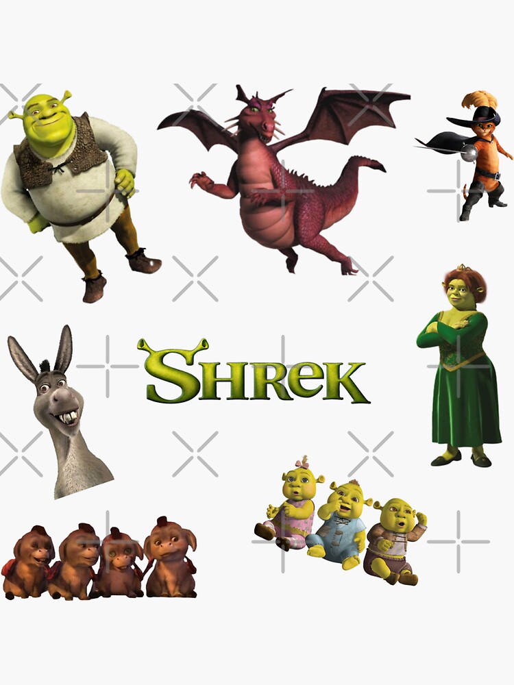 Shrek Stickers Stickerundefined By RetroVice Redbubble