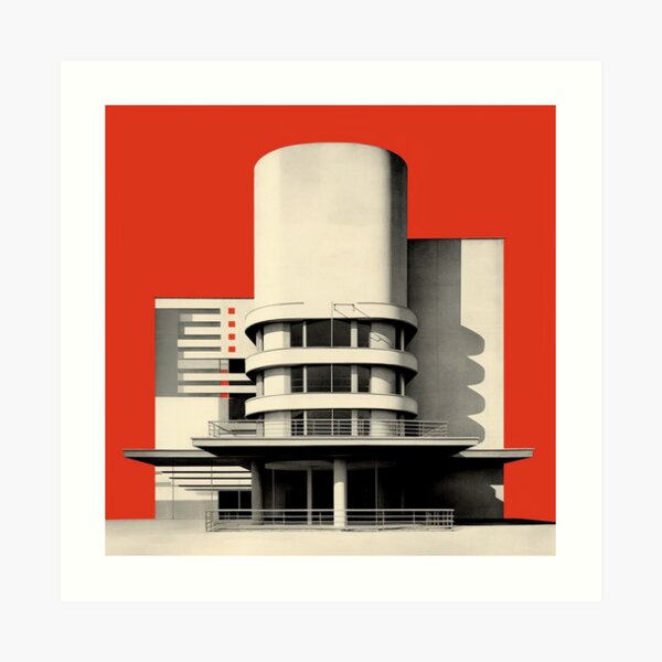 Minimalistic Bauhaus Architecture Poster Minimal Bauhaus Architecture