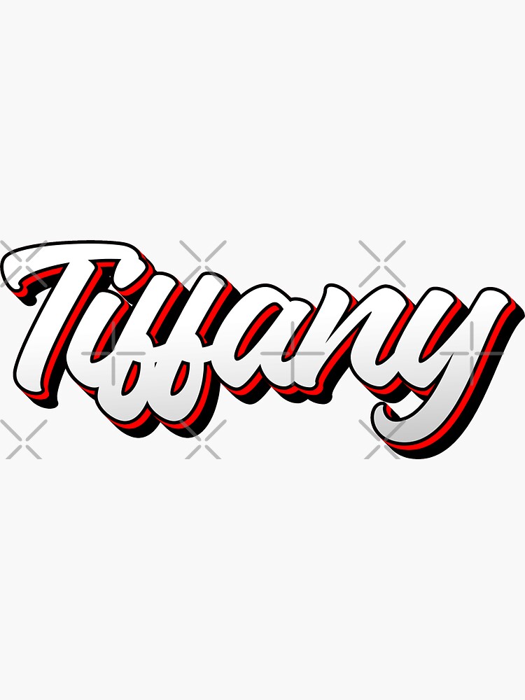 Retro Tiffany Name Label Sticker For Sale By NafilNafiz Redbubble