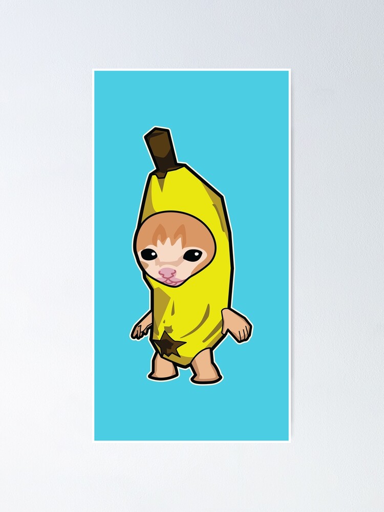 Happy Happy Banana Cat Meme Poster For Sale By Rzera Redbubble