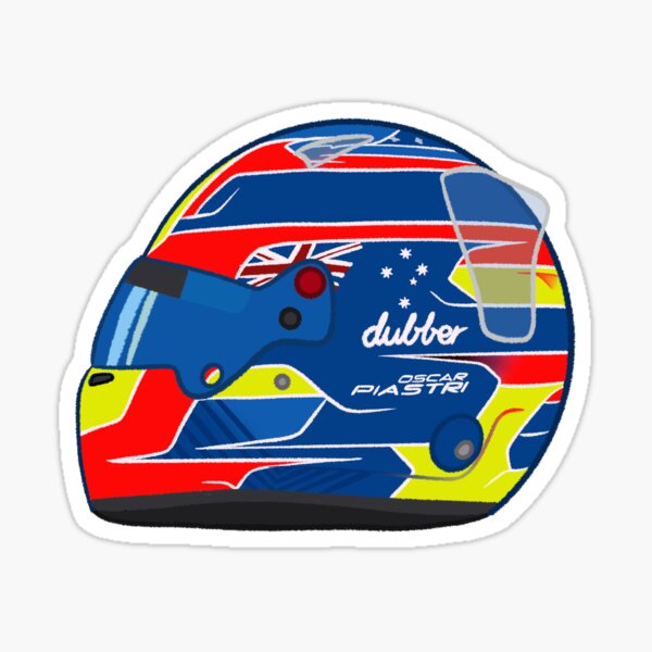 Oscar Piastri Helmet Sticker For Sale By Oridraws Redbubble