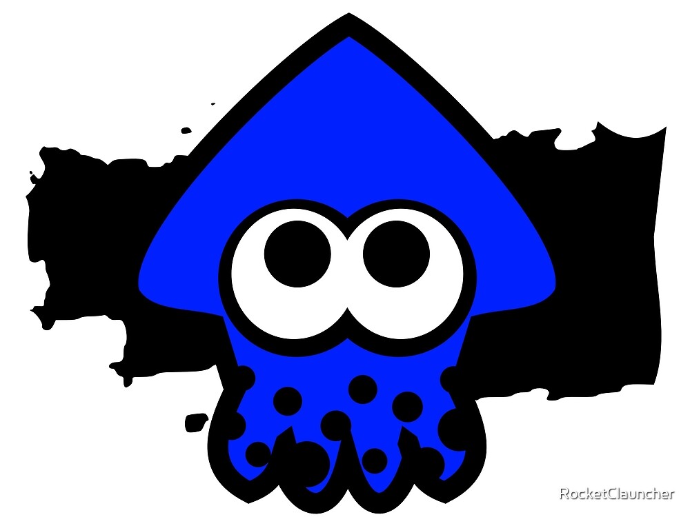 &quot;Splatoon Squid (Dark Blue)&quot; by RocketClauncher Redbubble