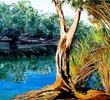 "The Billabong' - finished work - Australia Day 2009. by gunnelau