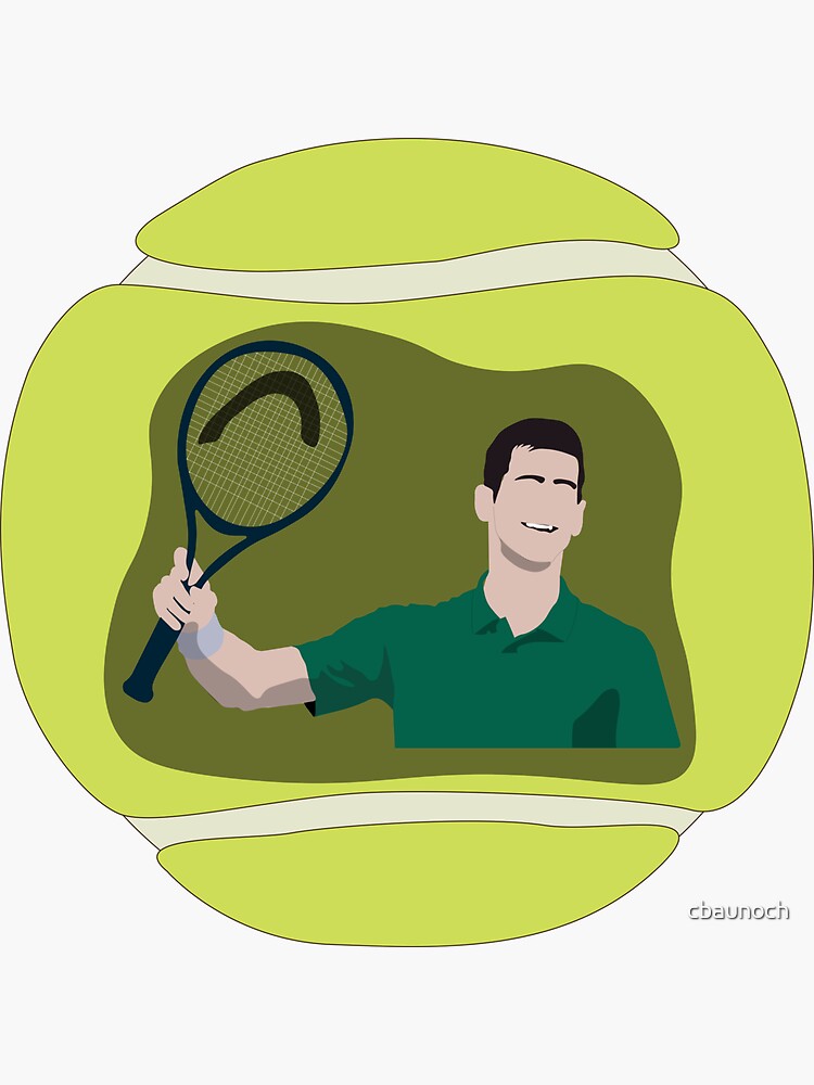 Novak Djokovic Sticker For Sale By Cbaunoch Redbubble