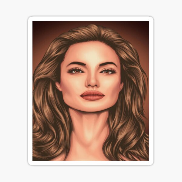 Art Angelina Jolie Sticker For Sale By Barrettlore Redbubble