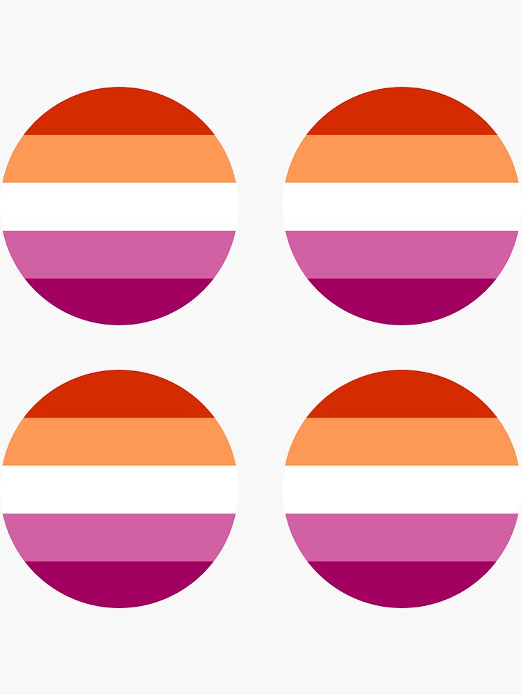 Lesbian Pride Flag Circle Sticker For Sale By Sapphicvampire Redbubble