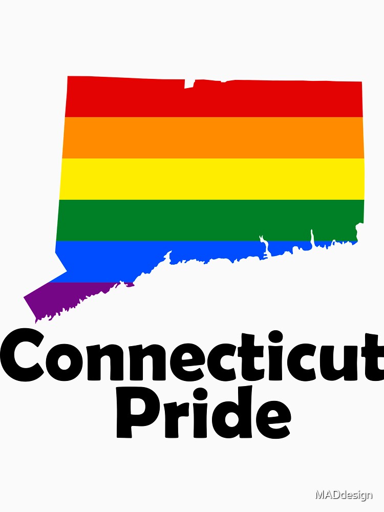 State Of Connecticut Gay Pride Flag Map T Shirt By Maddesign Redbubble