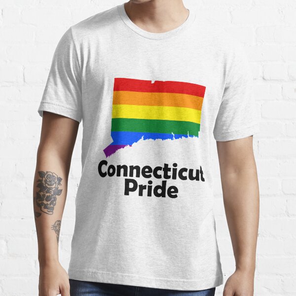 State Of Connecticut Gay Pride Flag Map T Shirt By Maddesign Redbubble