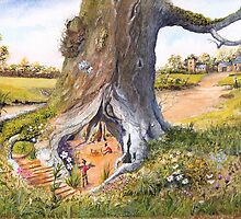 Elves and the camp fire by AvsArt