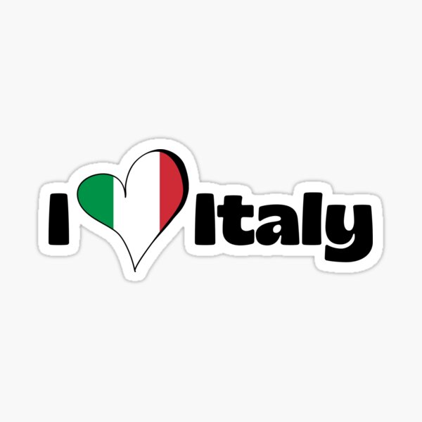 I Love Italy Sticker For Sale By Anita Strifler Redbubble