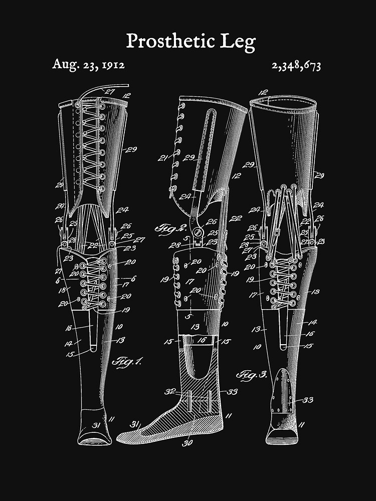 Vintage Prosthetic Leg Amputee Shirts Amputated Fake Limb T Shirt