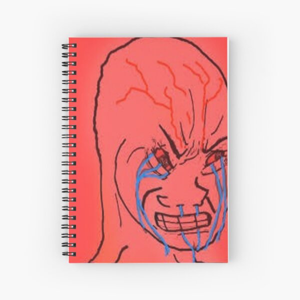 Angry Wojak Feels Guy Meme Spiral Notebook By Viscosiity Redbubble