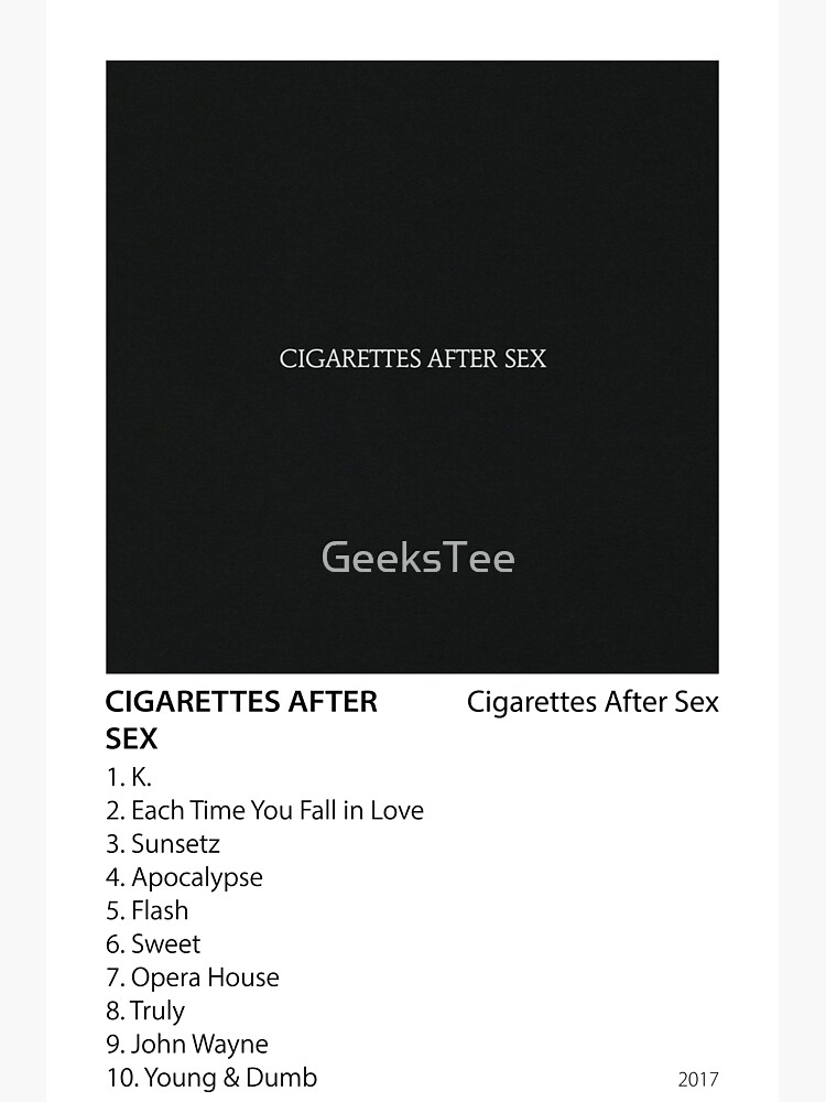 Cigarettes After Sex Cigarettes After Sex Poster Sticker For Sale