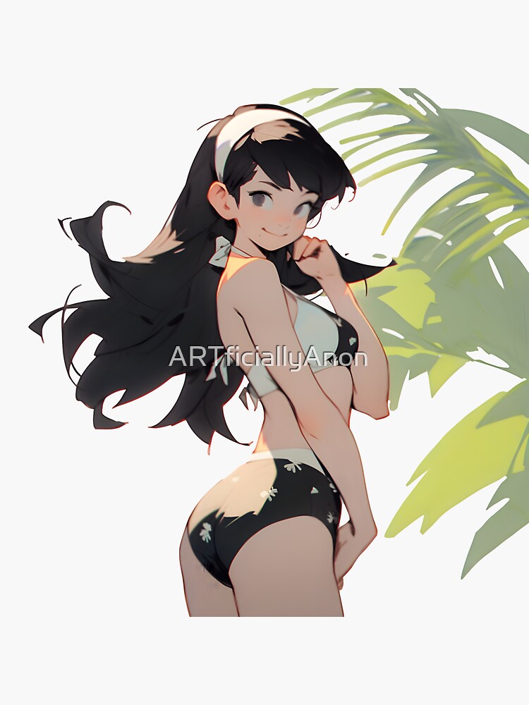 Anime Girl In Bikini Waifu Sticker For Sale By ARTficiallyAnon