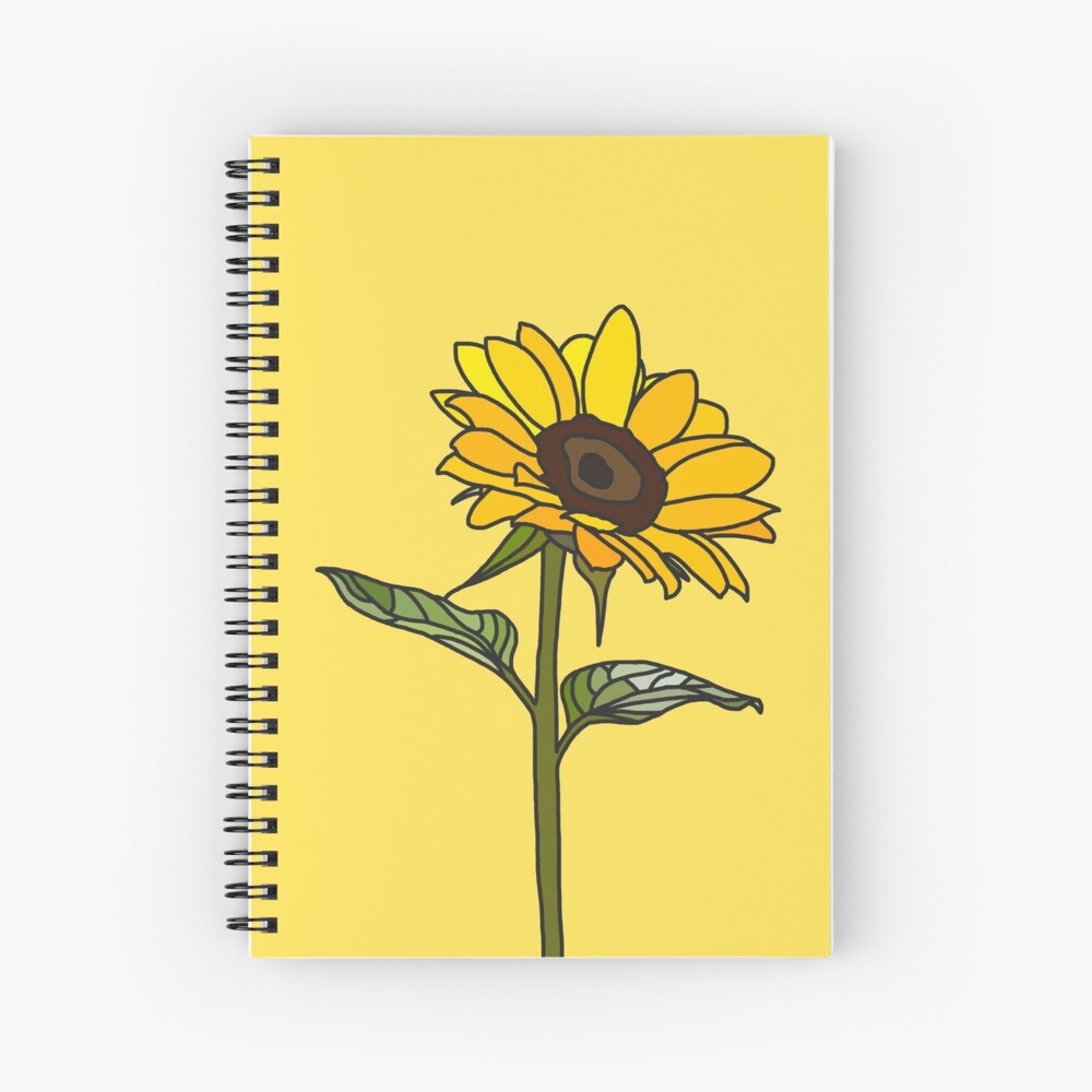 Aesthetic Sunflower Spiral Notebook For Sale By Rocket To Pluto