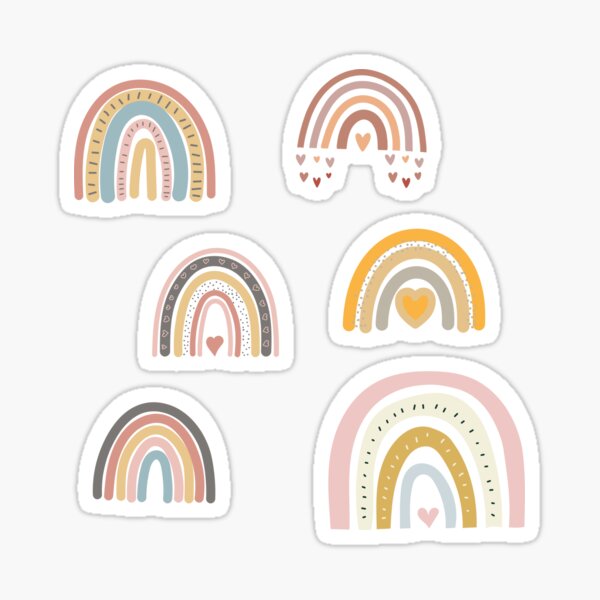 Aesthetic Rainbow Stickers Sticker For Sale By Fox And Eagles Redbubble