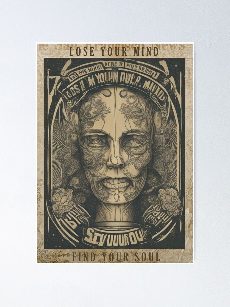 Lose Your Mind Find Your Soul Poster Poster For Sale By Hoden Martin