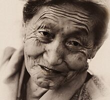 Smiling refugee by Richard Barry
