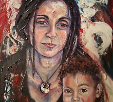 ... Mother and child by wendie patch ... - flat,220x200,075,t