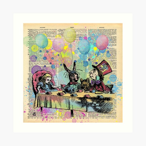 Tea Party Celebration Alice In Wonderland Art Print By Maryedenoa