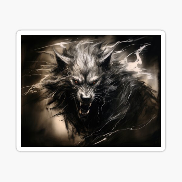 Fenrir Sticker For Sale By Hannah Miller Redbubble