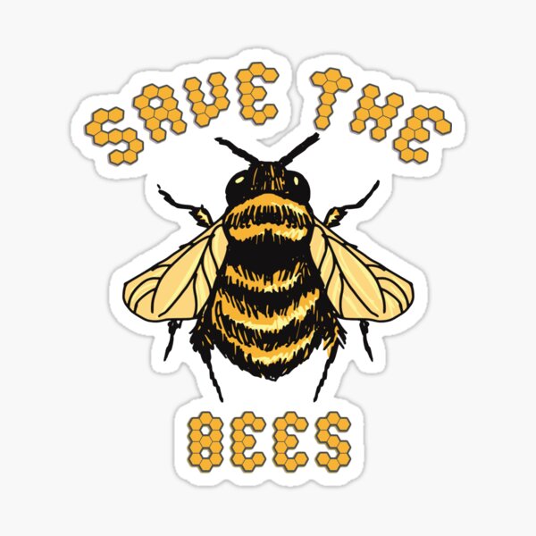 Save The Bees Sticker Sticker For Sale By L Scott Redbubble