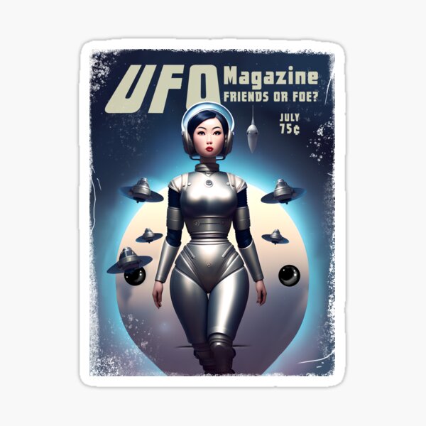 UFO Magazine Friends Or Foe Sticker For Sale By George Webber