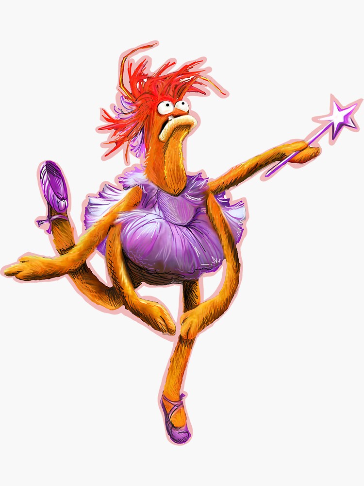 Pepe The King Prawn Ballerina The Muppet Show Prawn Lake Sticker