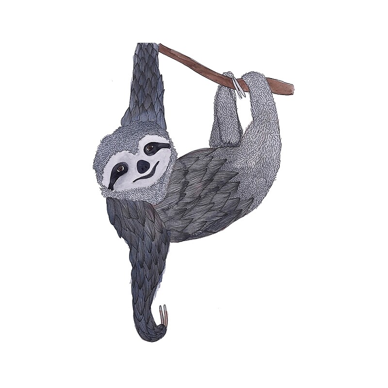 the big one gray sloth backrest pillow